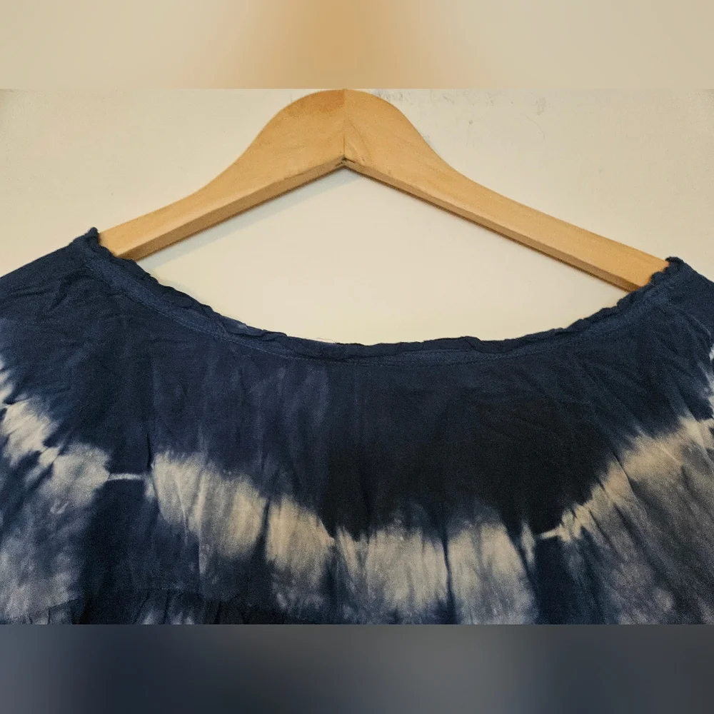 knox Rose Dye Blue Top 4X NWT Blouse - Picture 3 of 9